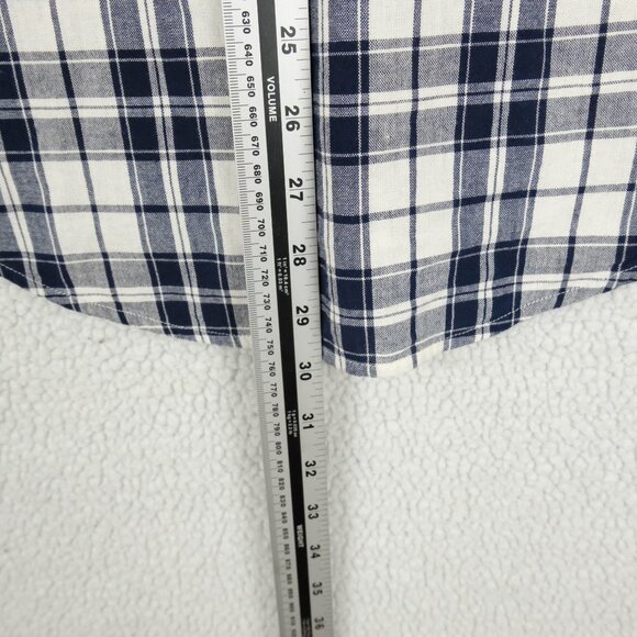 Ami Alexandre Mattiussi Shirt Mens 42 Extra Large White Black Plaid Button Down - Picture 5 of 10
